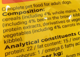 what ingredients are in dog food